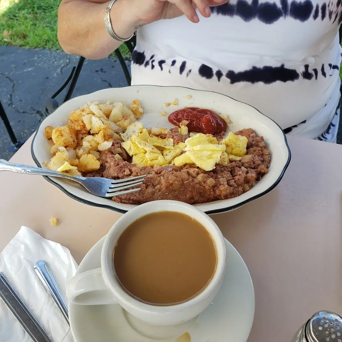 Scrambled Eggs Potatoes Hash