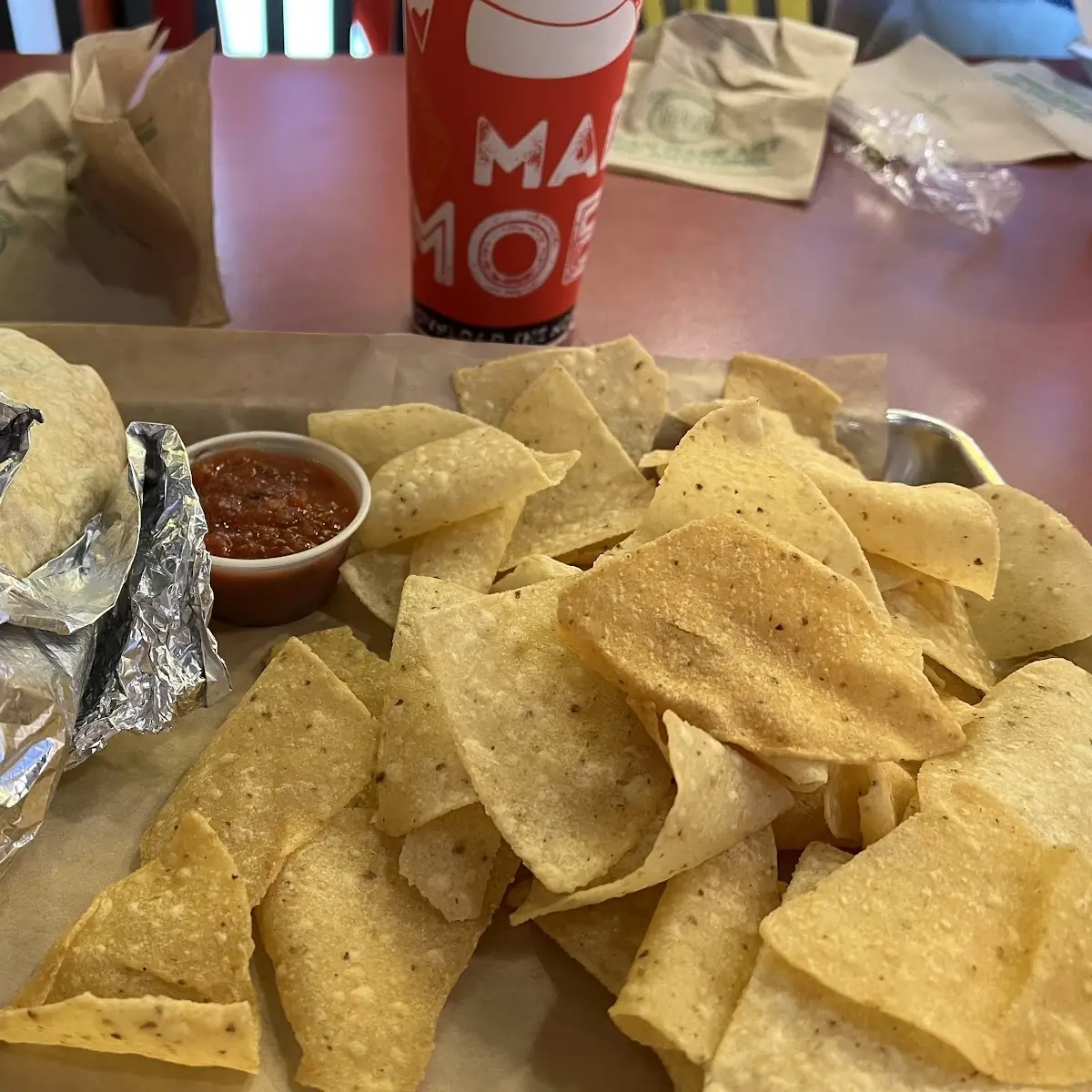 Beef Burrito with Tortilla Chips