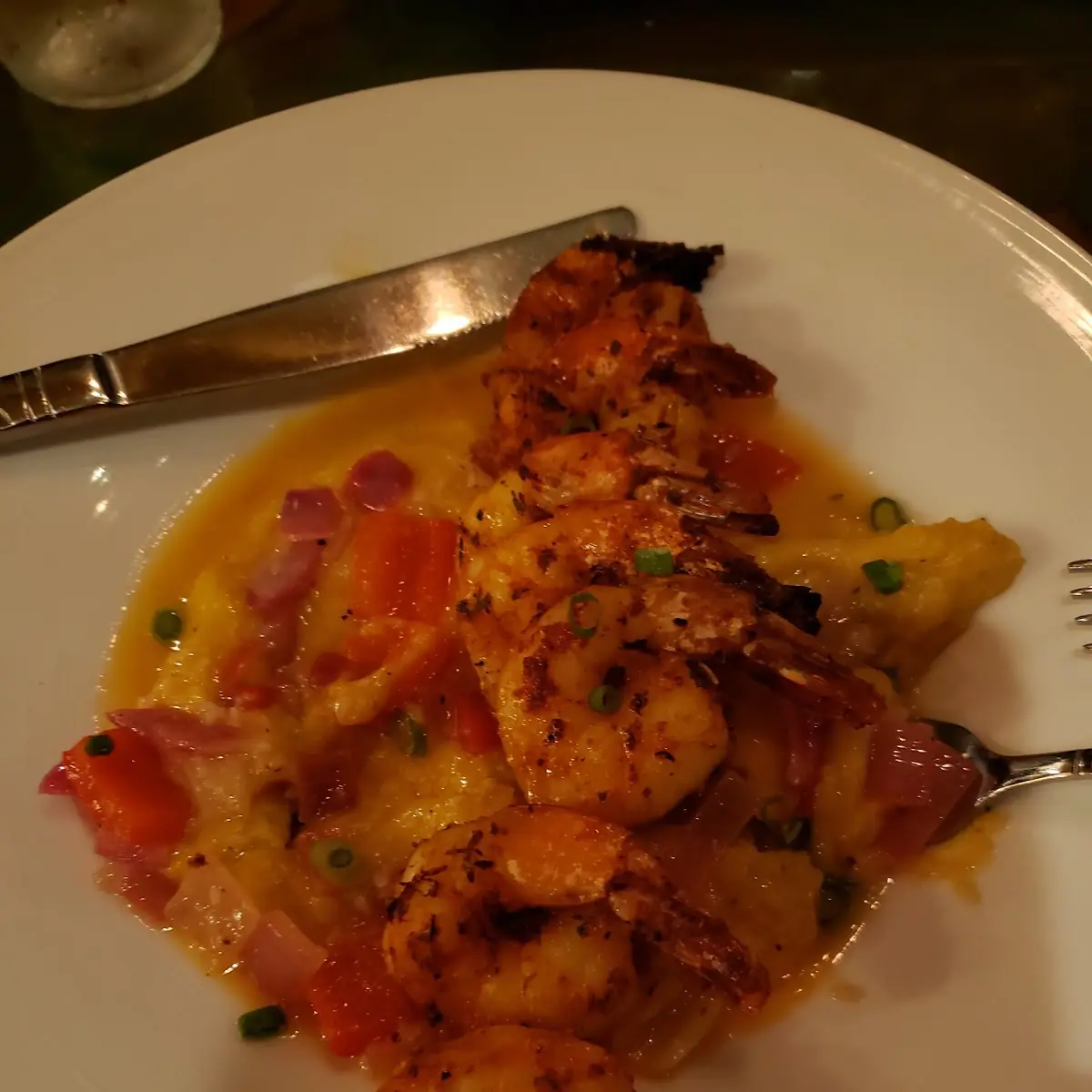 Grits with Grilled Shrimp