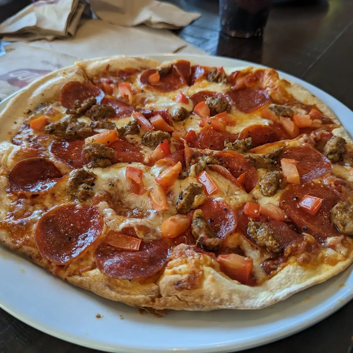 Pepperoni and Sausage Pizza