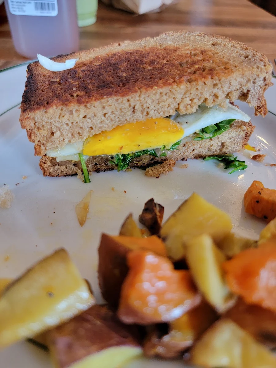 The Breakfast Sandwich with Hash