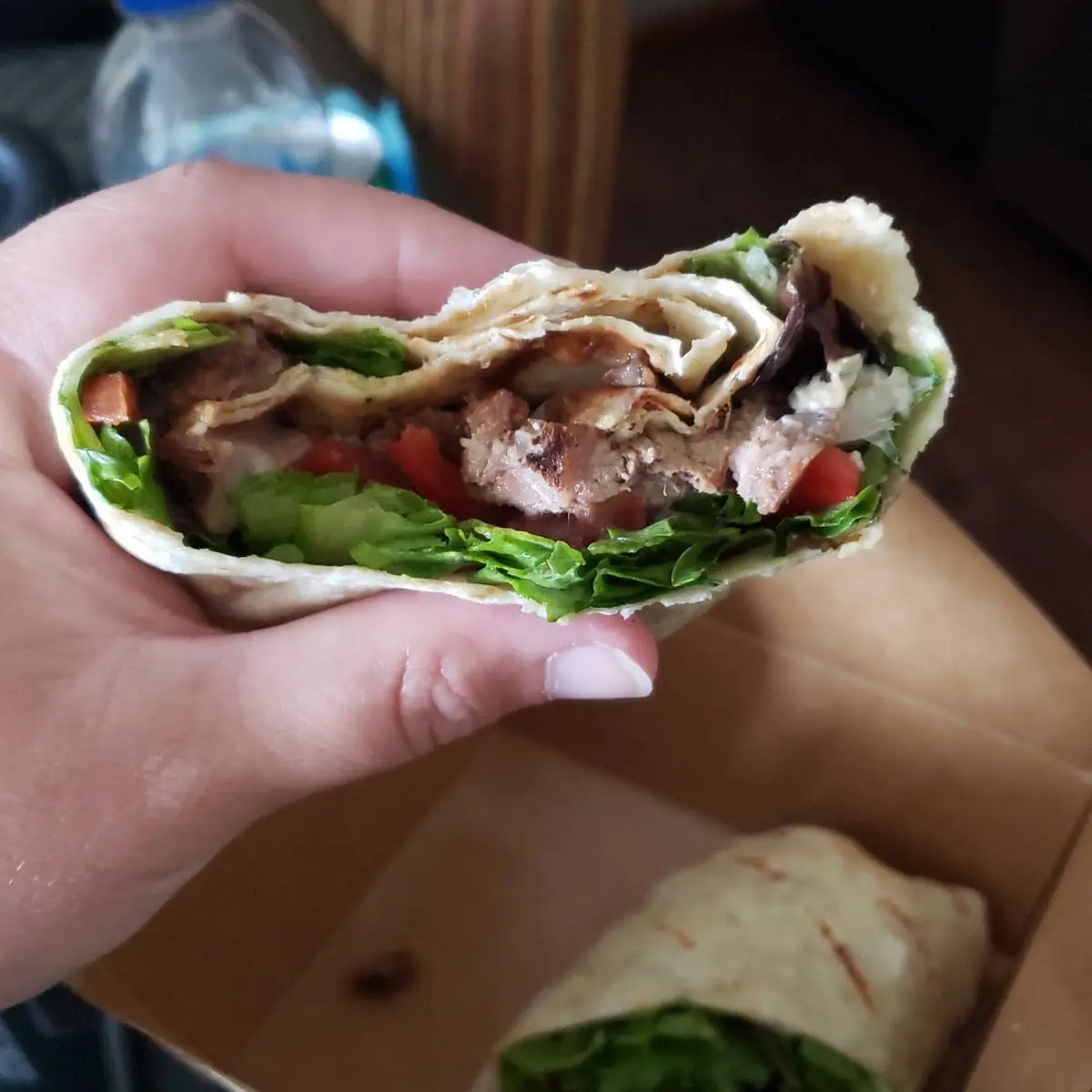 Strip and Bleu Cheese Wrap