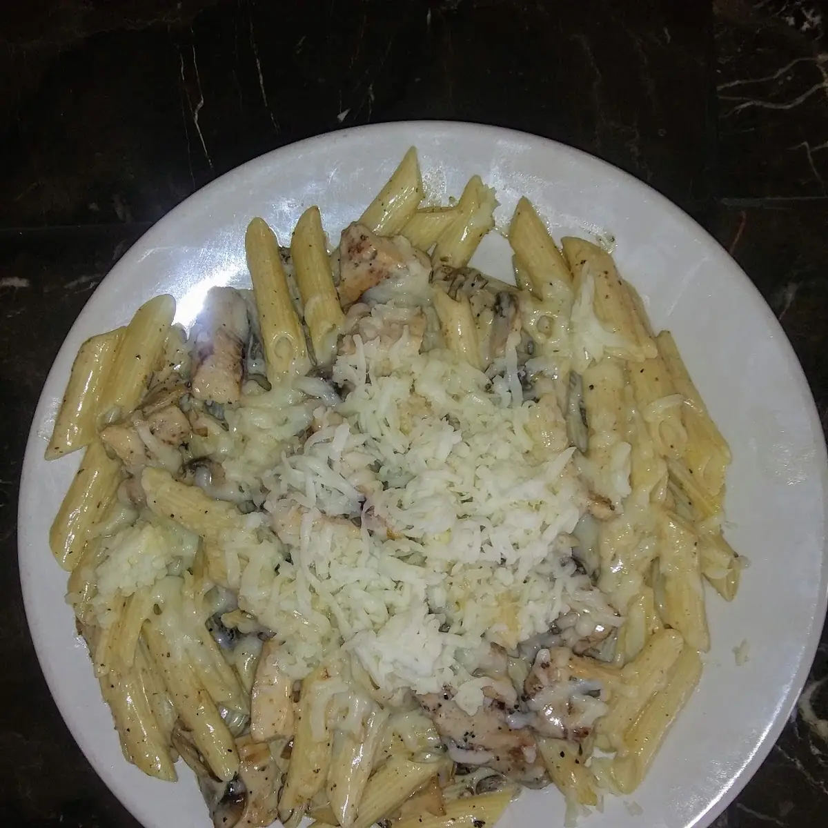 Chicken Alfredo with Mushrooms