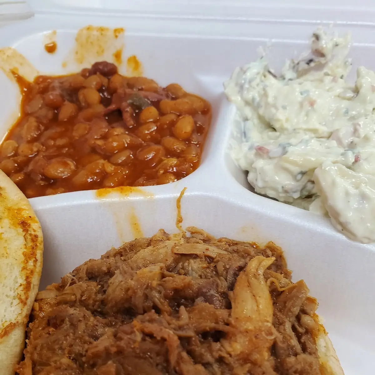 BBQ Pork Baked Beans Baked Potato Salad