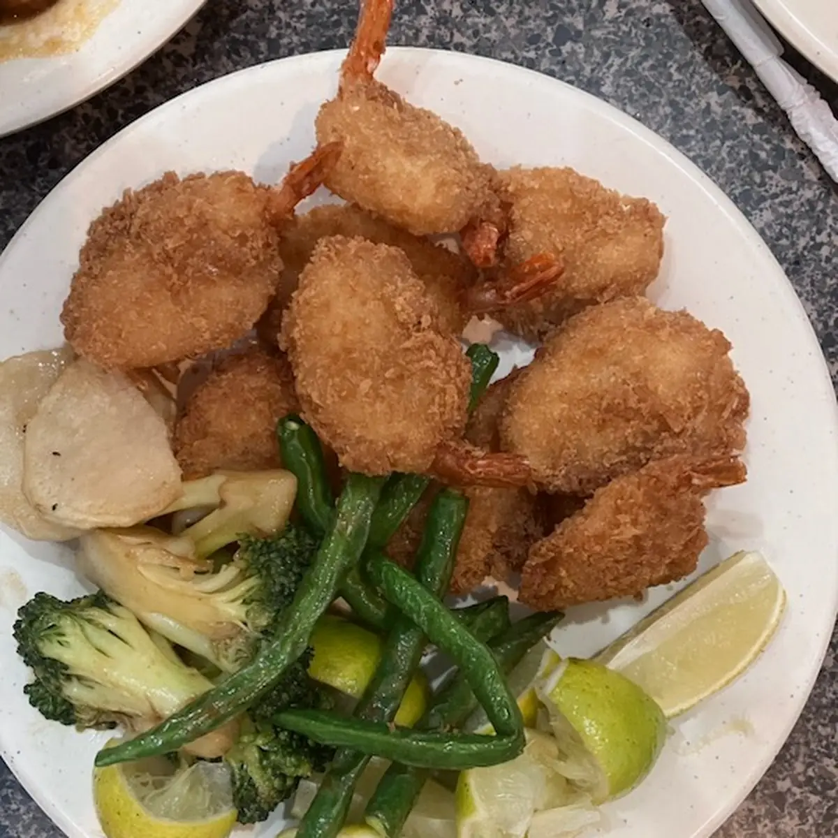 Fried Shrimp and White Rice