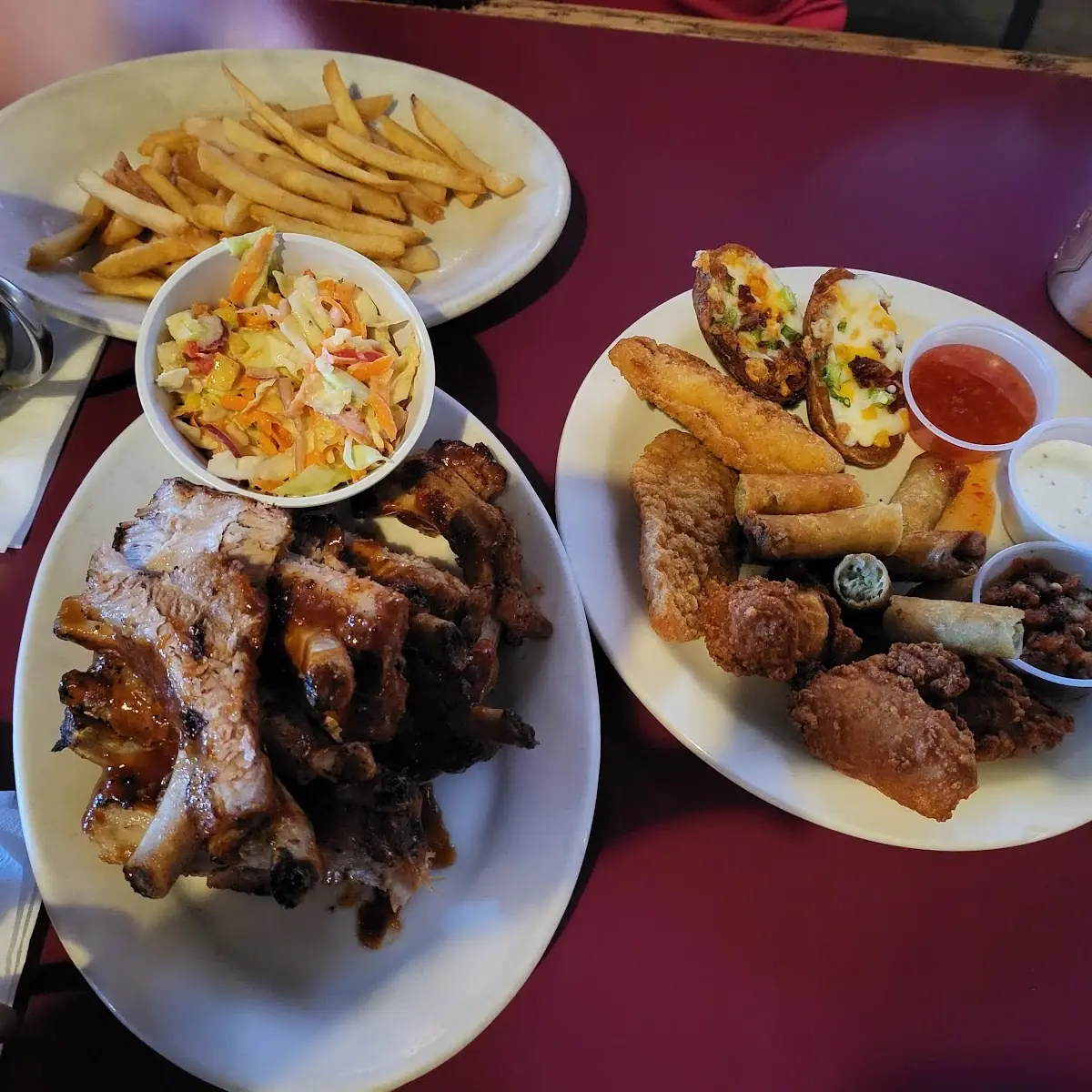 Ribs and Bull Sampler Platter
