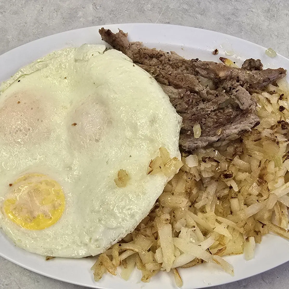 Steak and Eggs with Hash Brown