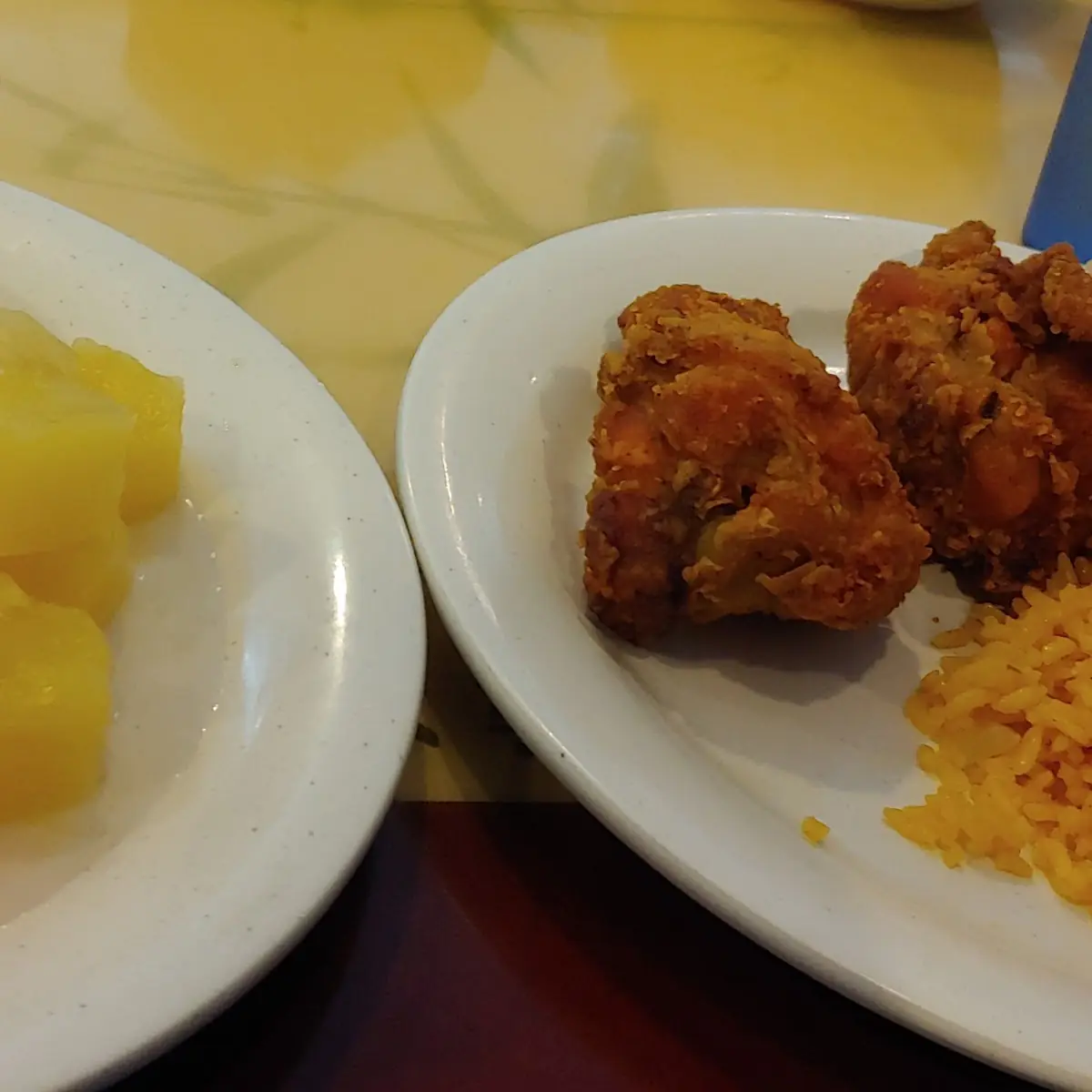 Chicken Fried Rice Some Fruit on the Side