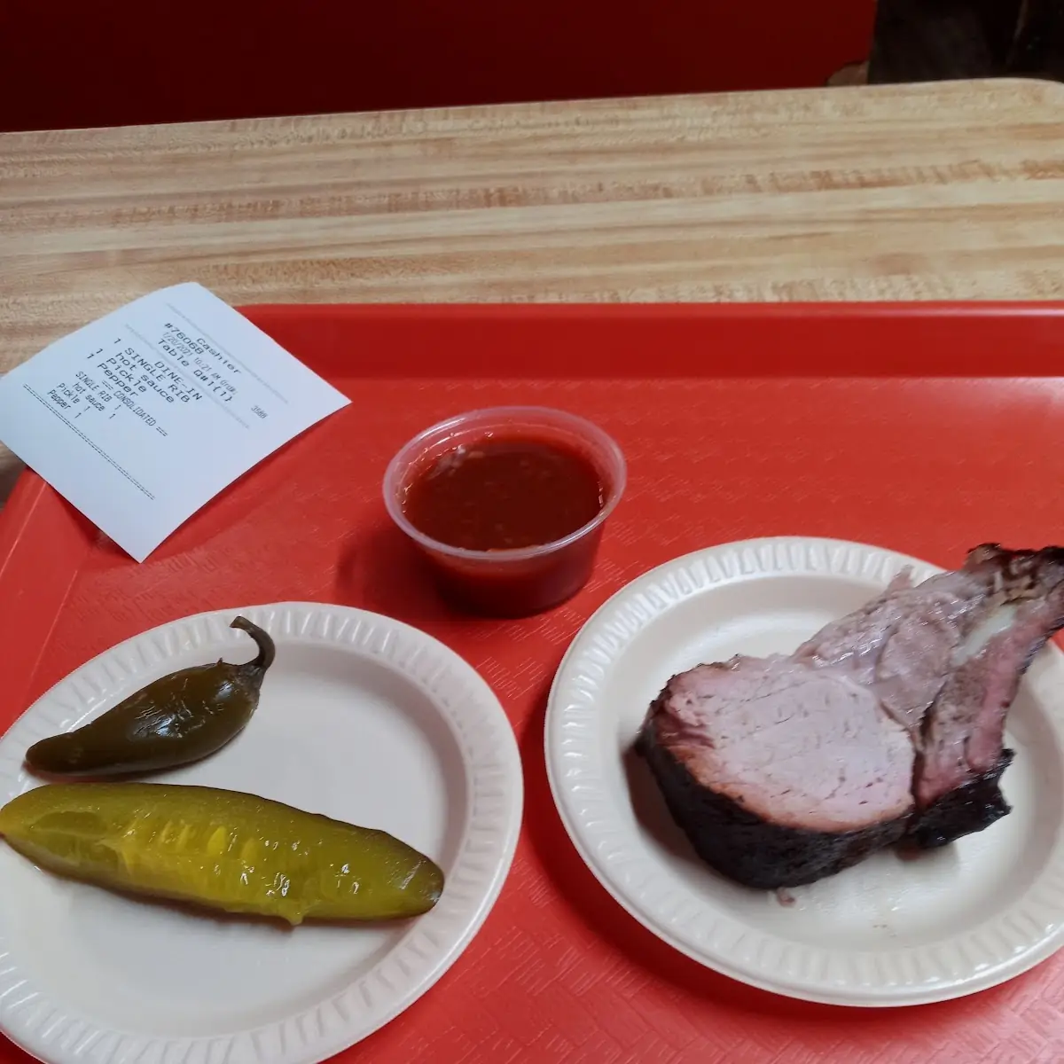 Single Rib Hot Sauce and Pickle-N-Pepper