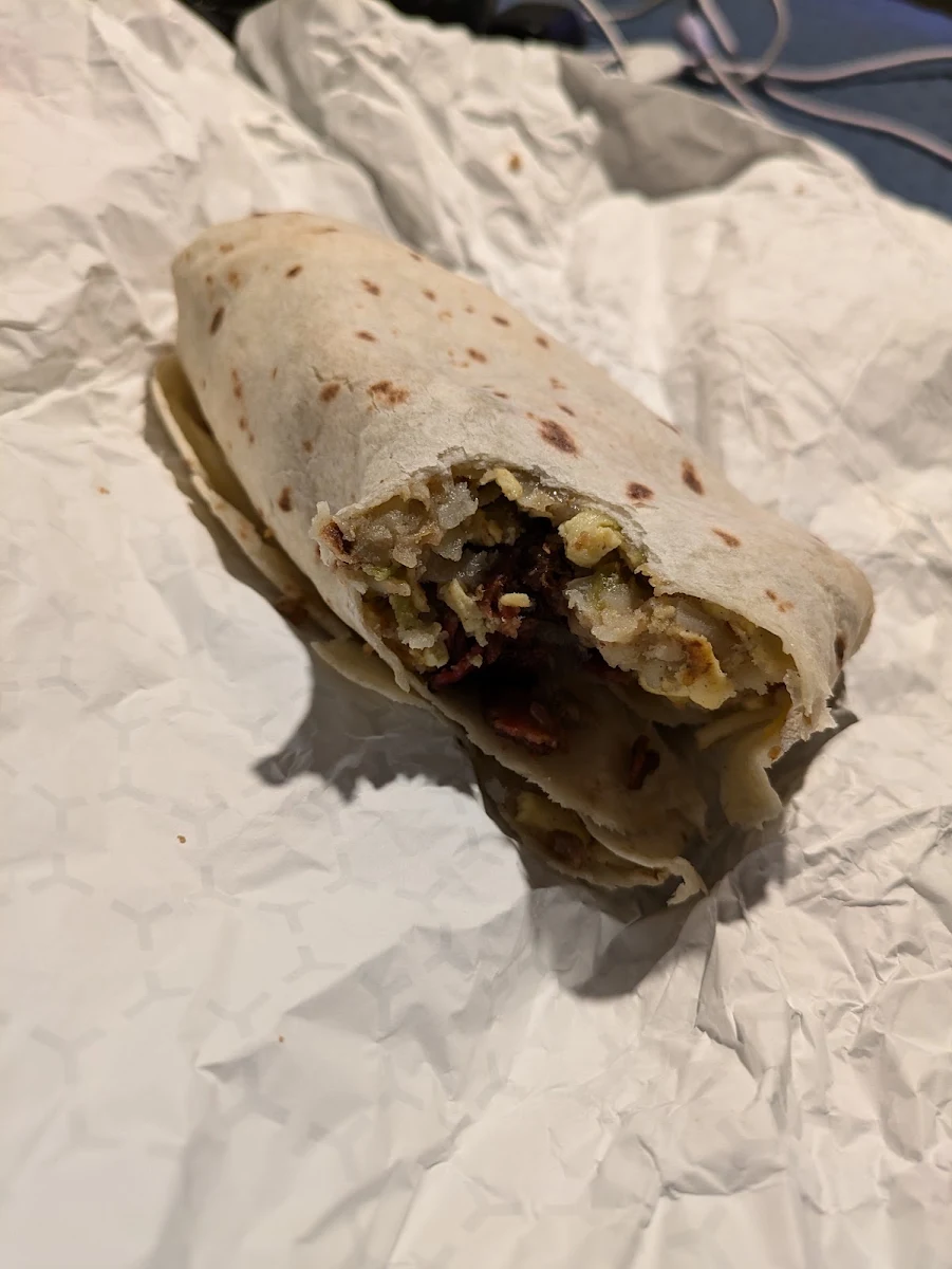 Sausage & Bacon Breakast Burrito