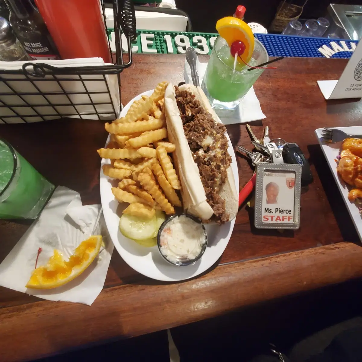 Cheese Steak and Fries