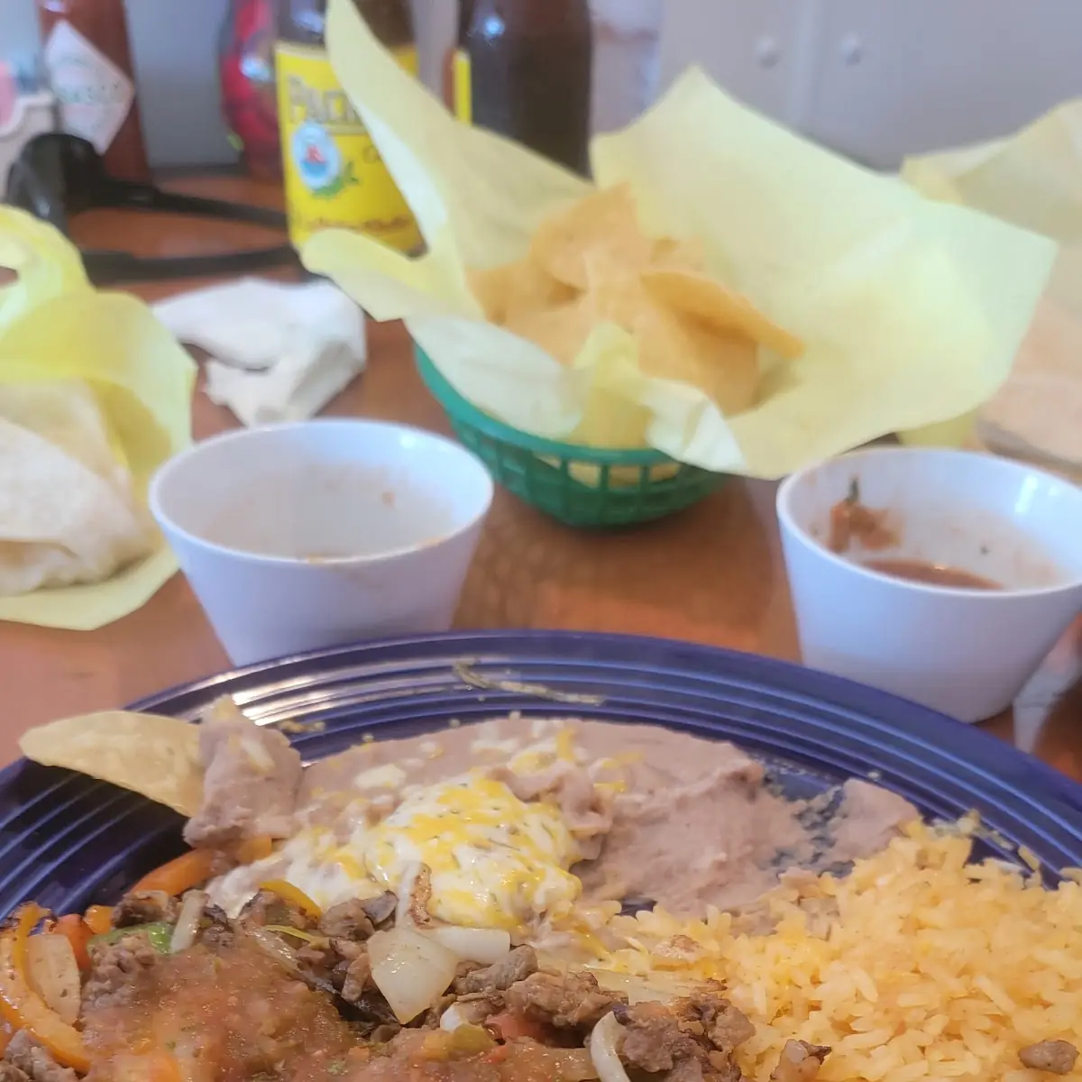 Fajitas Rice Beans Tortilla