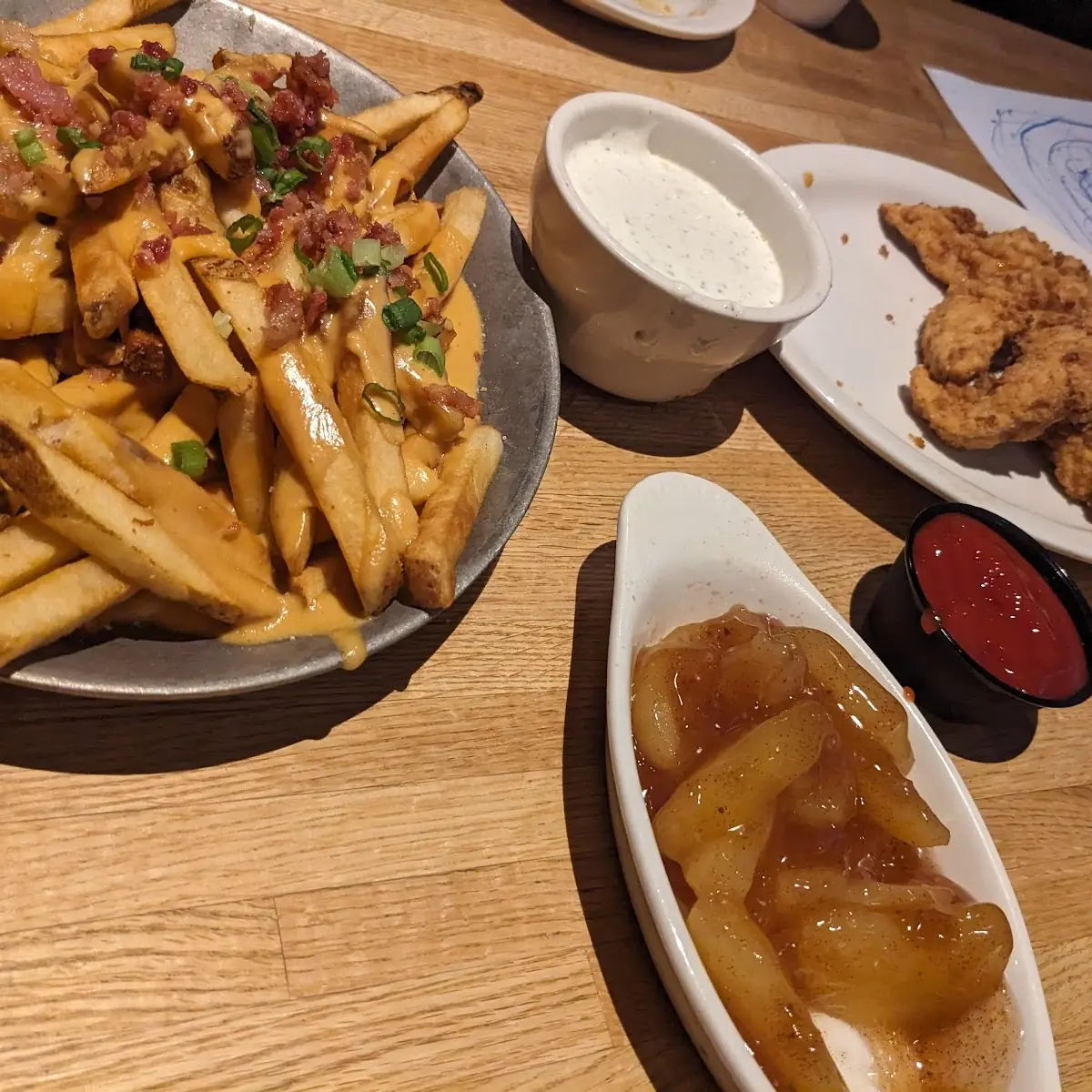 Loaded Fries with Ranch Sauce