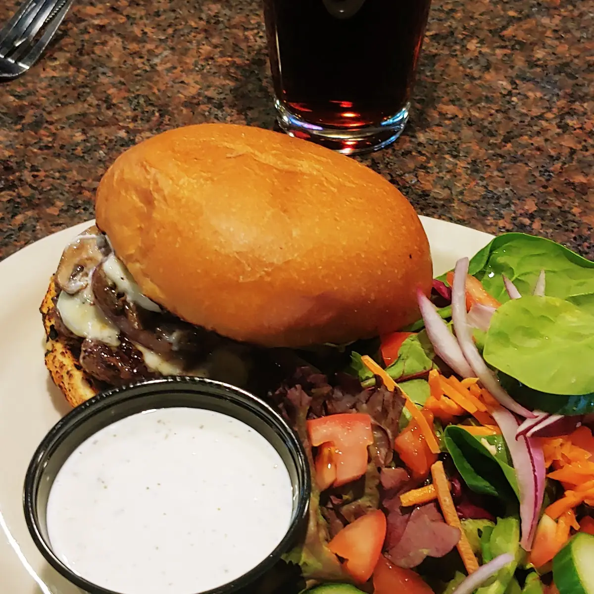 Mushroom Swiss Burger