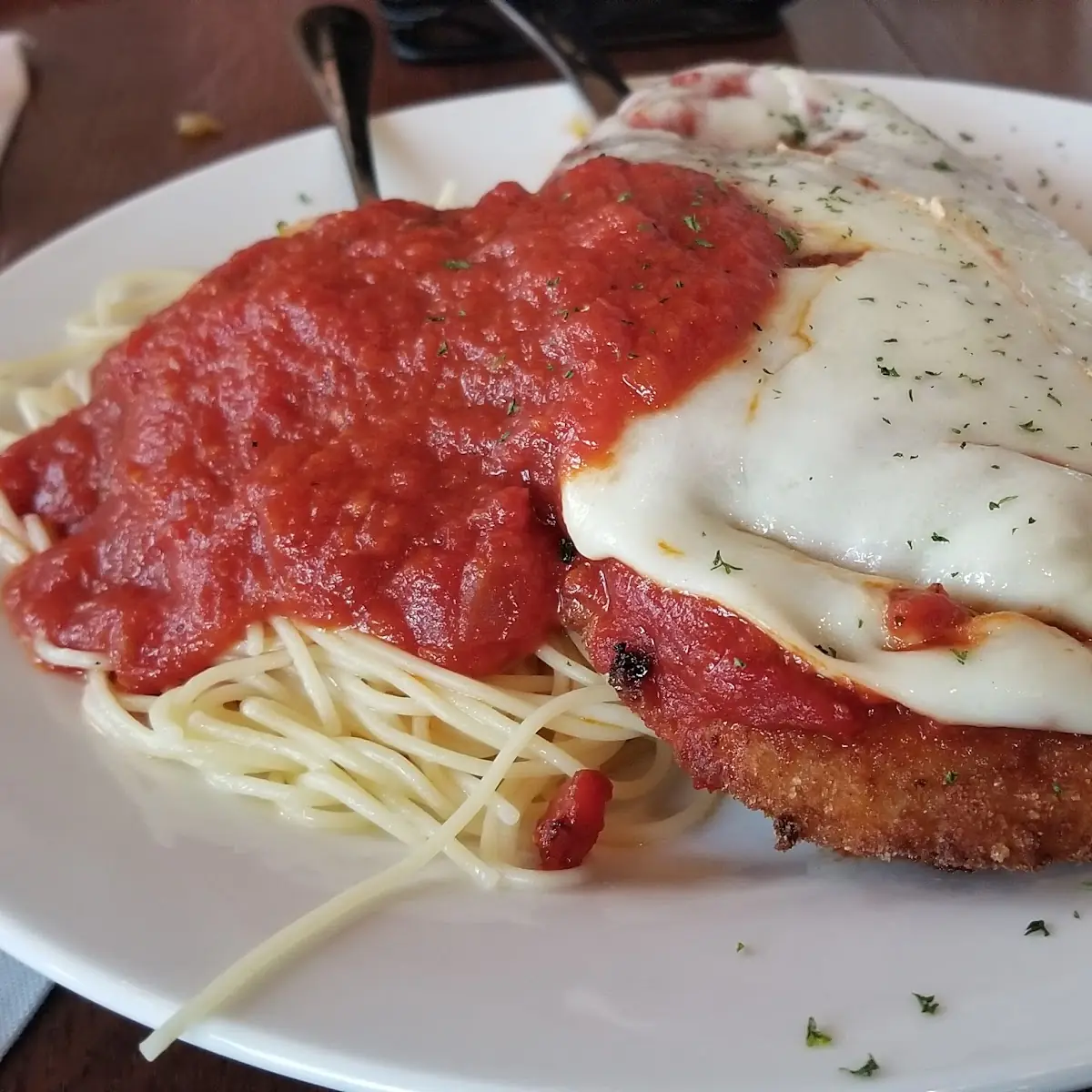 Veal Parmesan with Pasta