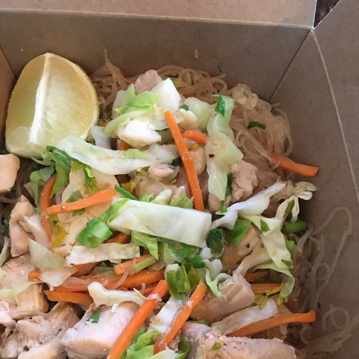 Pancit Chicken and Spring Roll