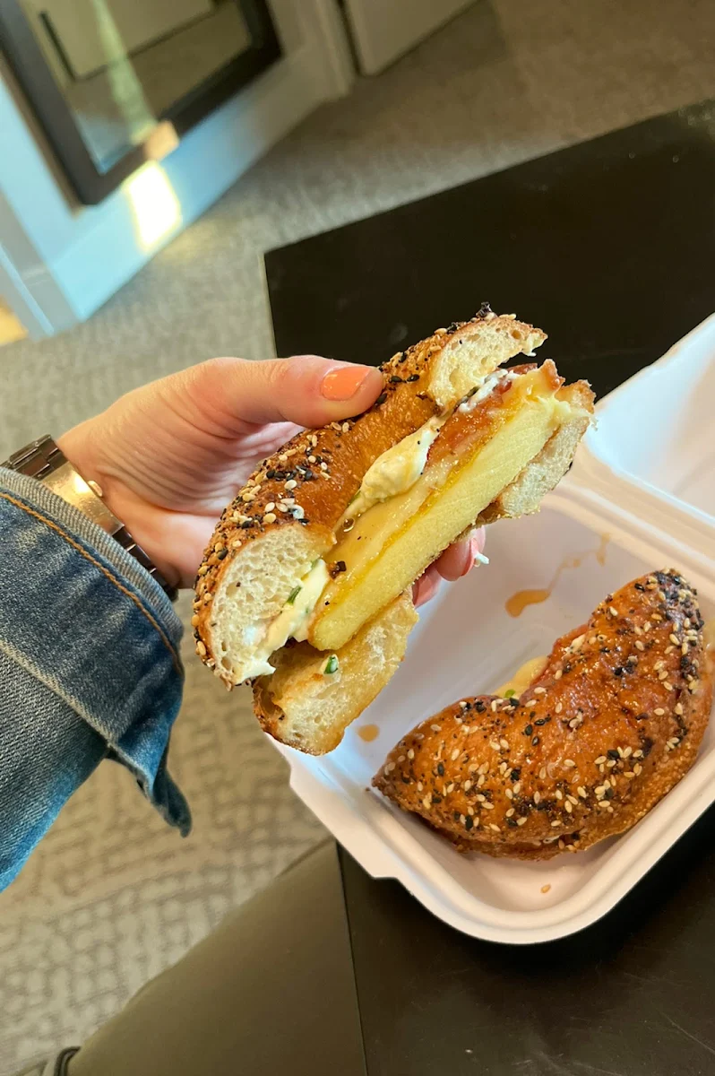 Breakfast Sandwich Everything Bagel