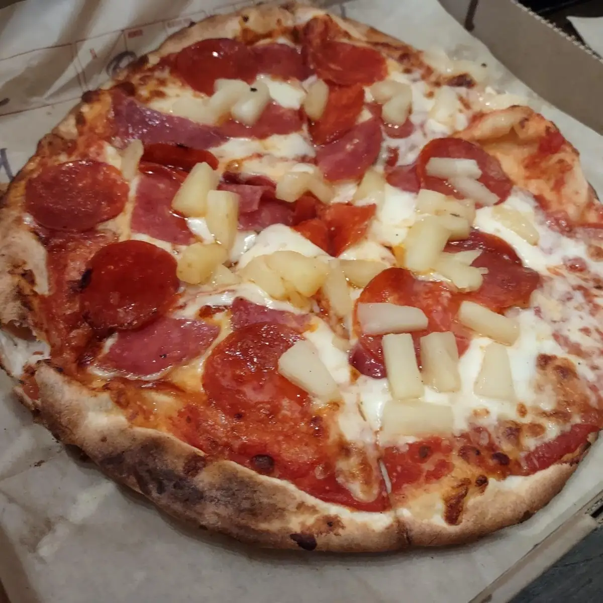 Pineapple and Pepperoni Pizza