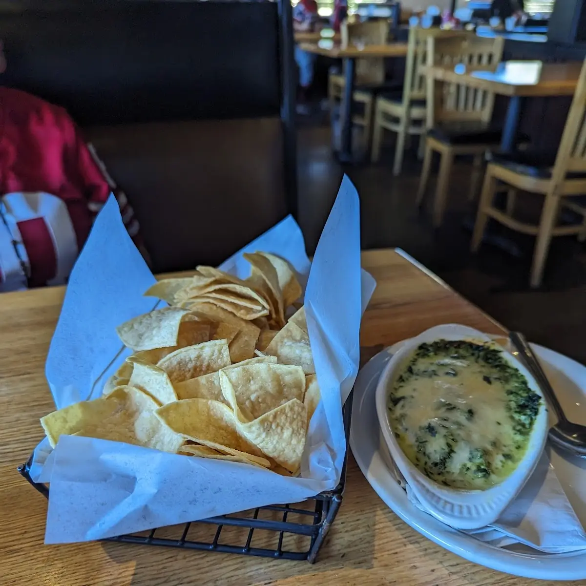 Chips and Spinach and Artichoke Dip