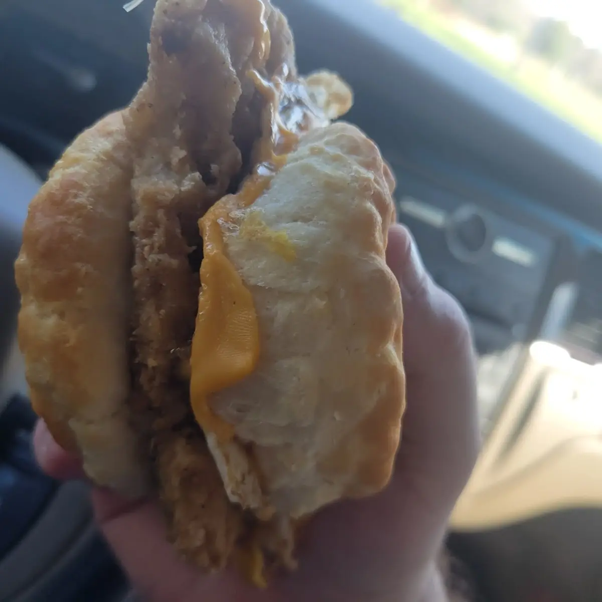 Porkchop Egg and Cheese Biscuit