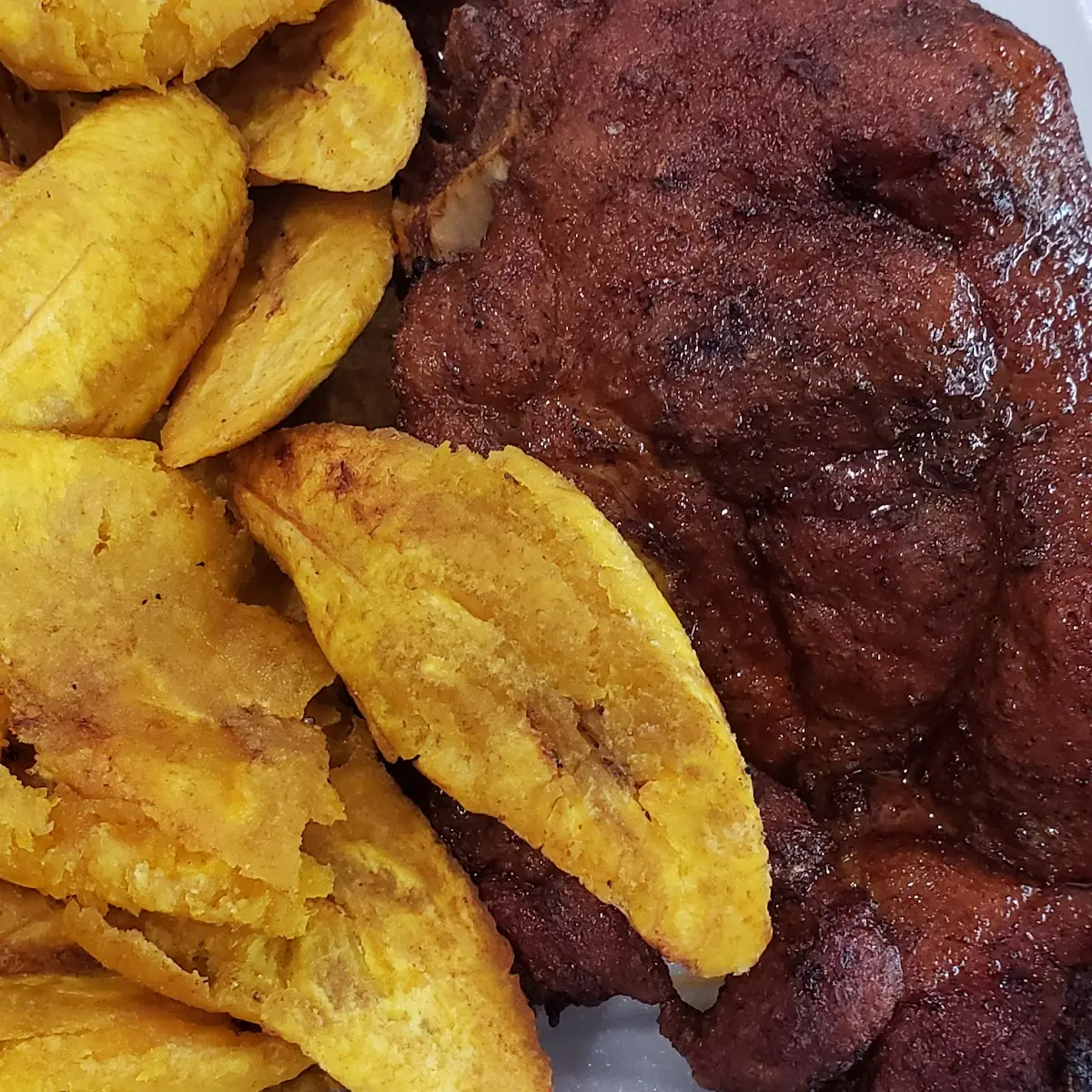 Fried Pork Chop with Plantains