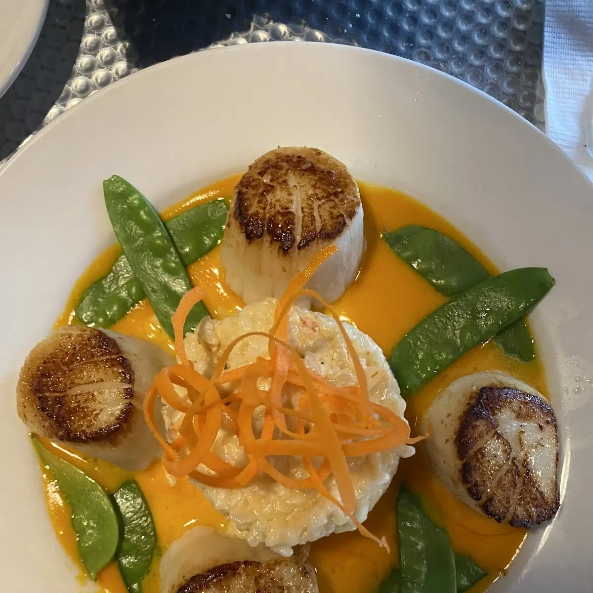 Seared Scallops and Lobster Risotto
