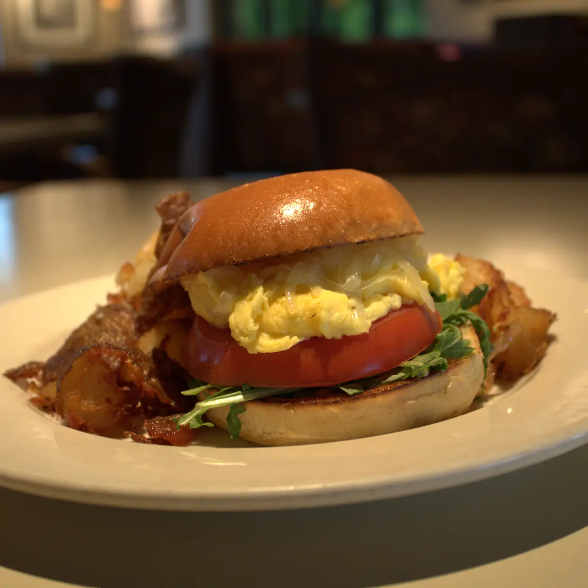 Fried Green Tomato & Bacon Benedict
