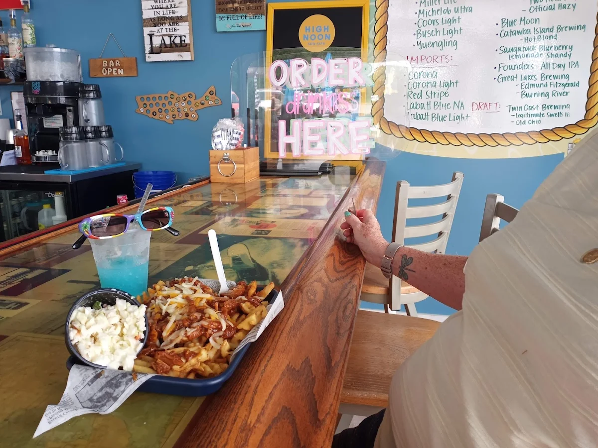 BBQ Pork Waffle Fries with Cheese