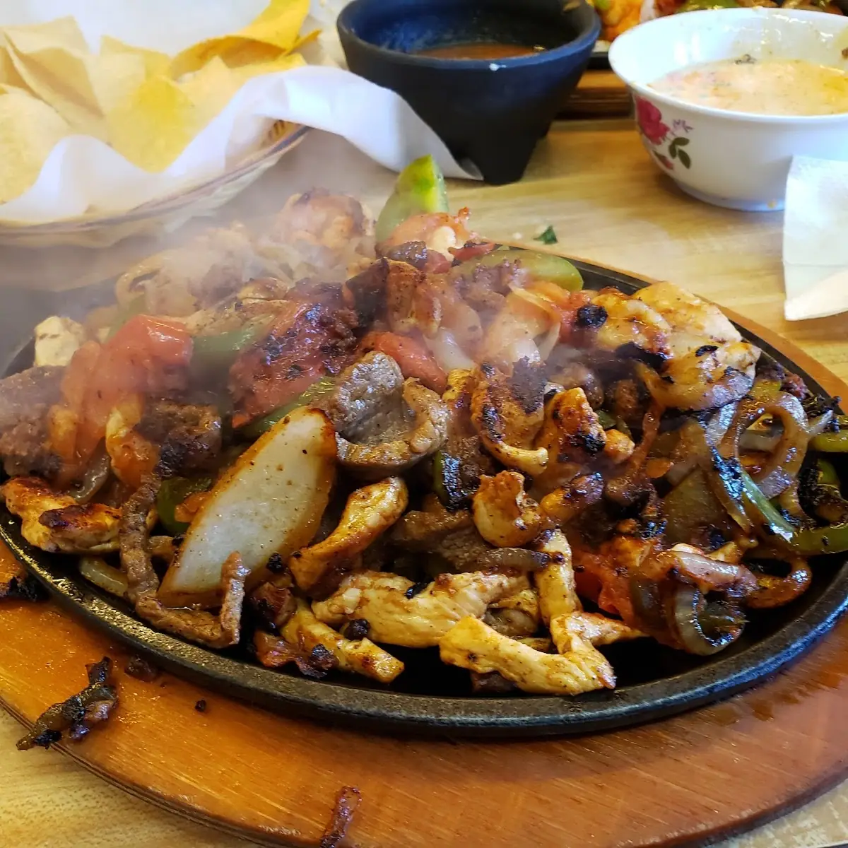 Chicken Shrimp Beef Fajitas