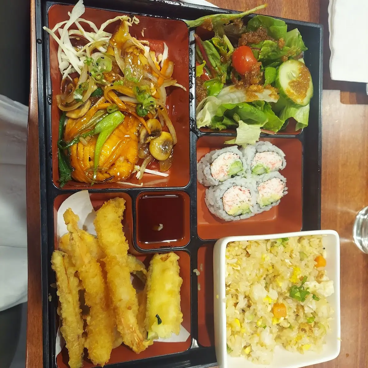 Salmon Tekiyaki Bento Box with Fried Rice