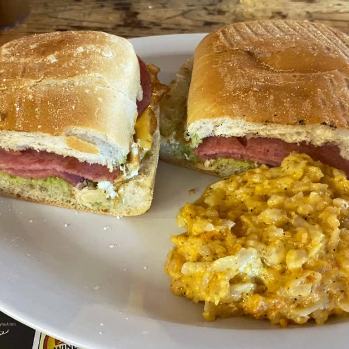 Double Egg Cheese Avacado Panini