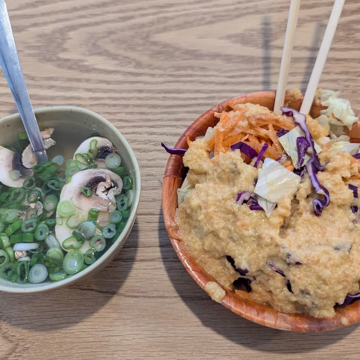 Soup and Ginger Salad