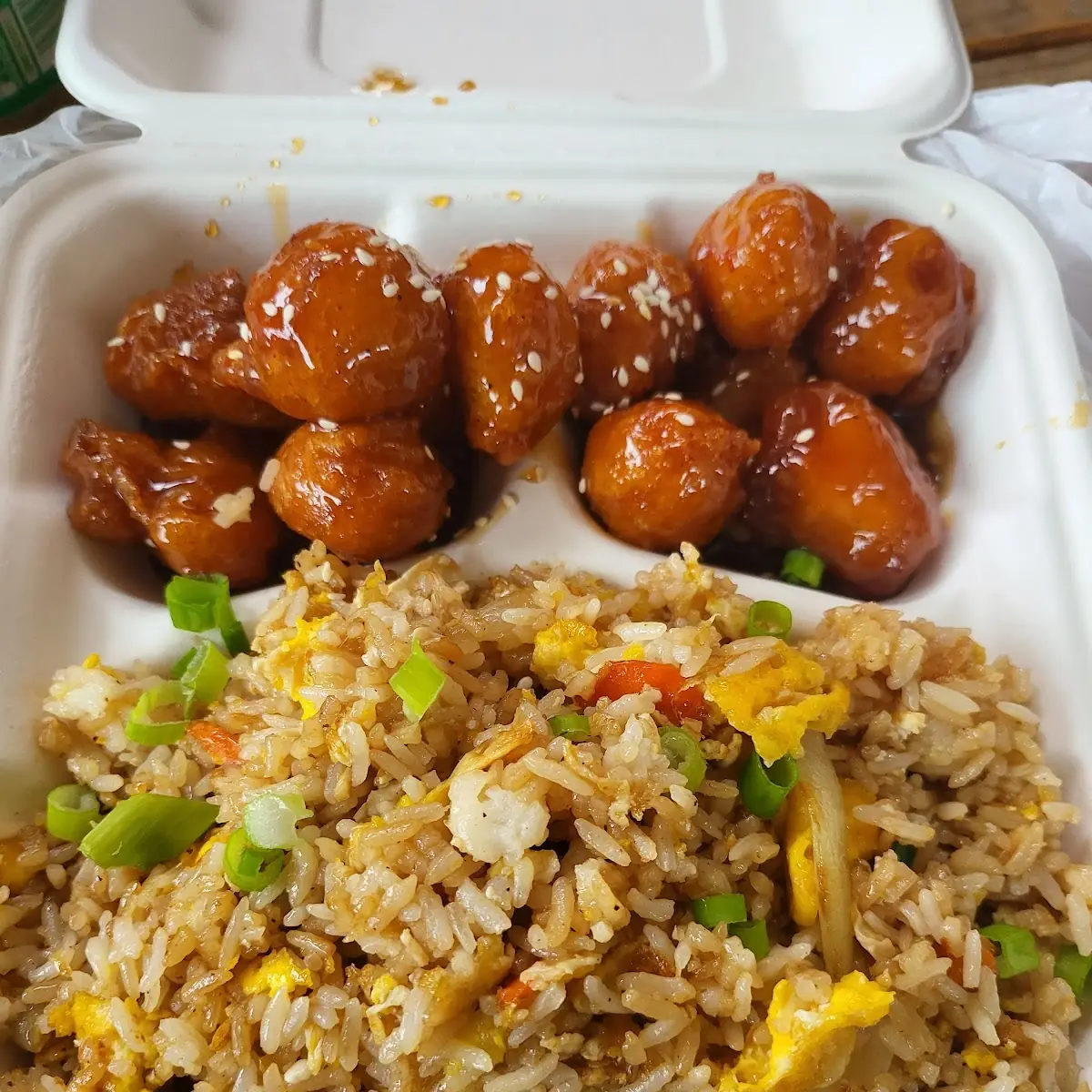 Orange Chicken with Fried Rice