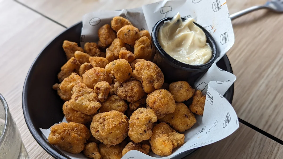 Cauliflower Popcorn with Roasted Garlic Aioli, The Sporting Globe Bar & Grill Robina