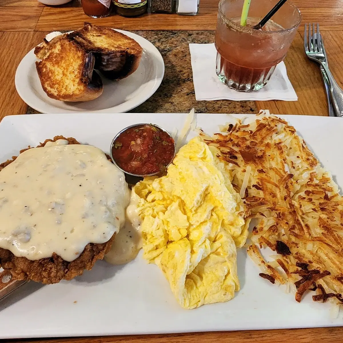 Chicken Fried Steak and Breakfast