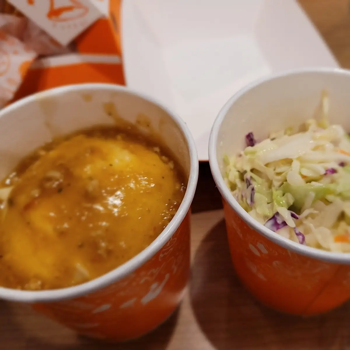 Mash Potatoes & Gravy & Coleslaw