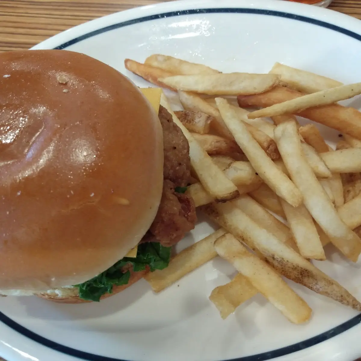Bacon Cheese Burger and Fries