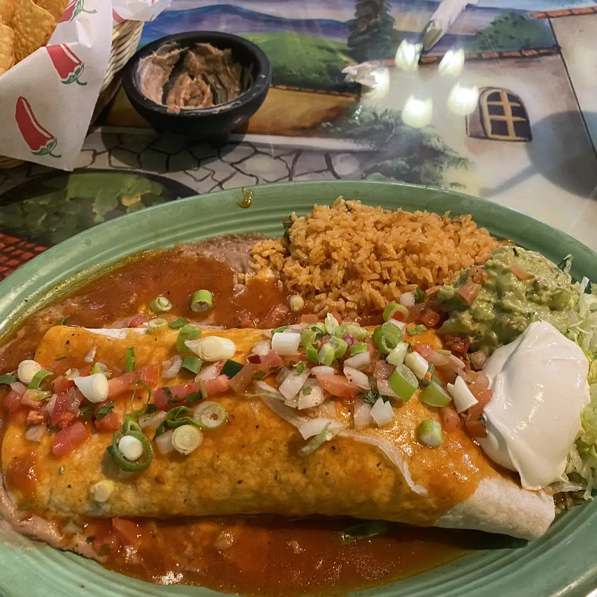 Chicken Enchilada and Chile Relleno