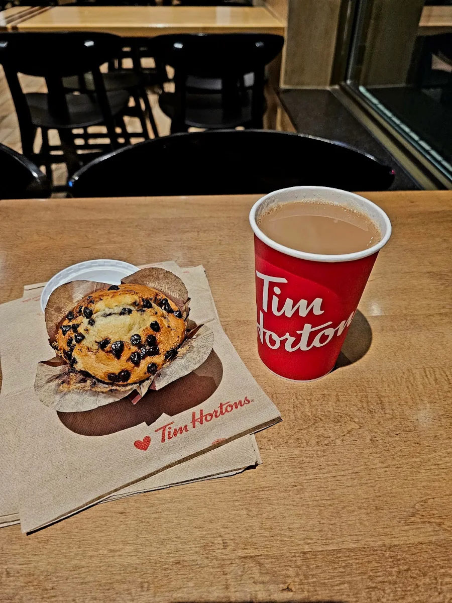 Chocolate Chip Muffin and Steeped Tea