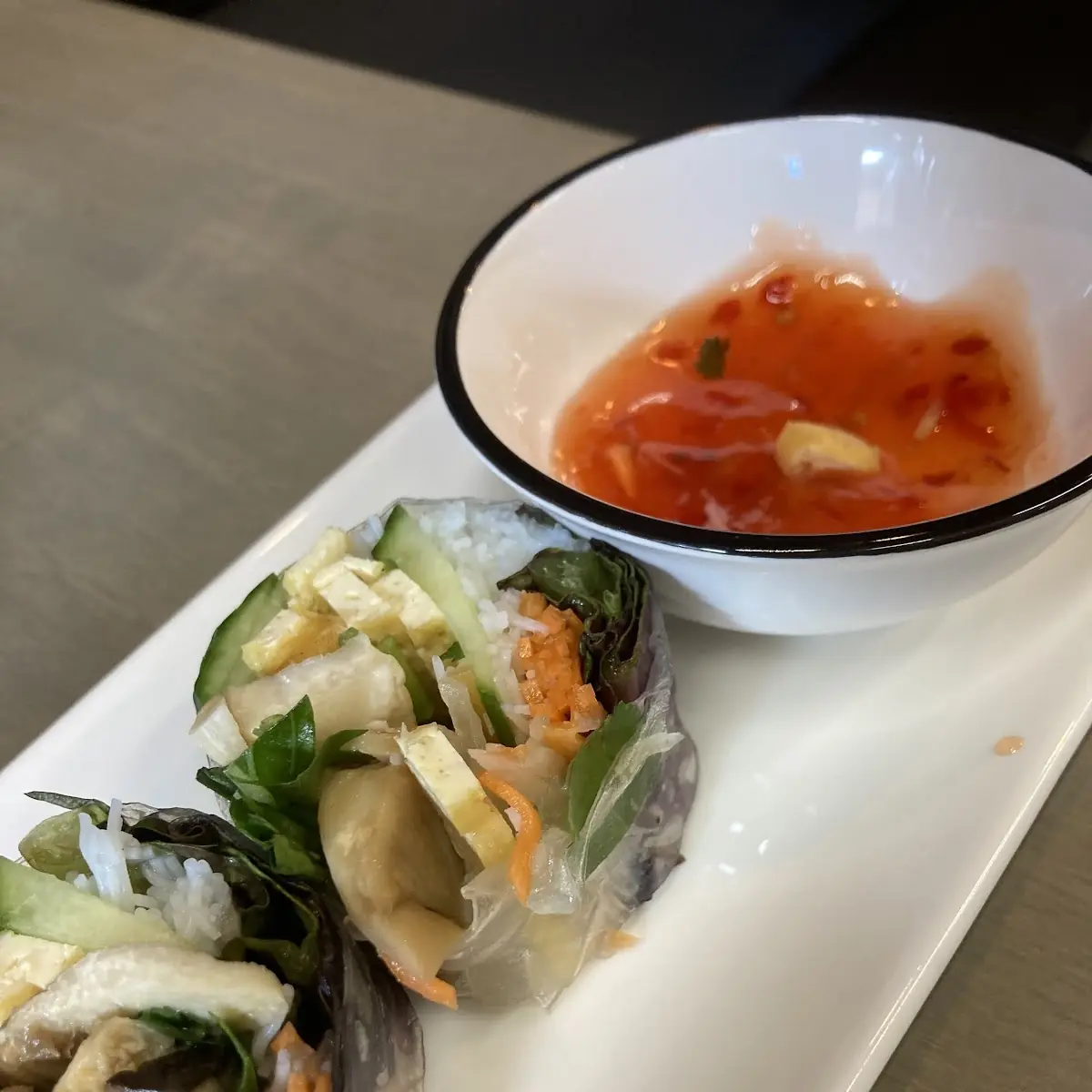Spring Rolls with Sweet Chili Sauce
