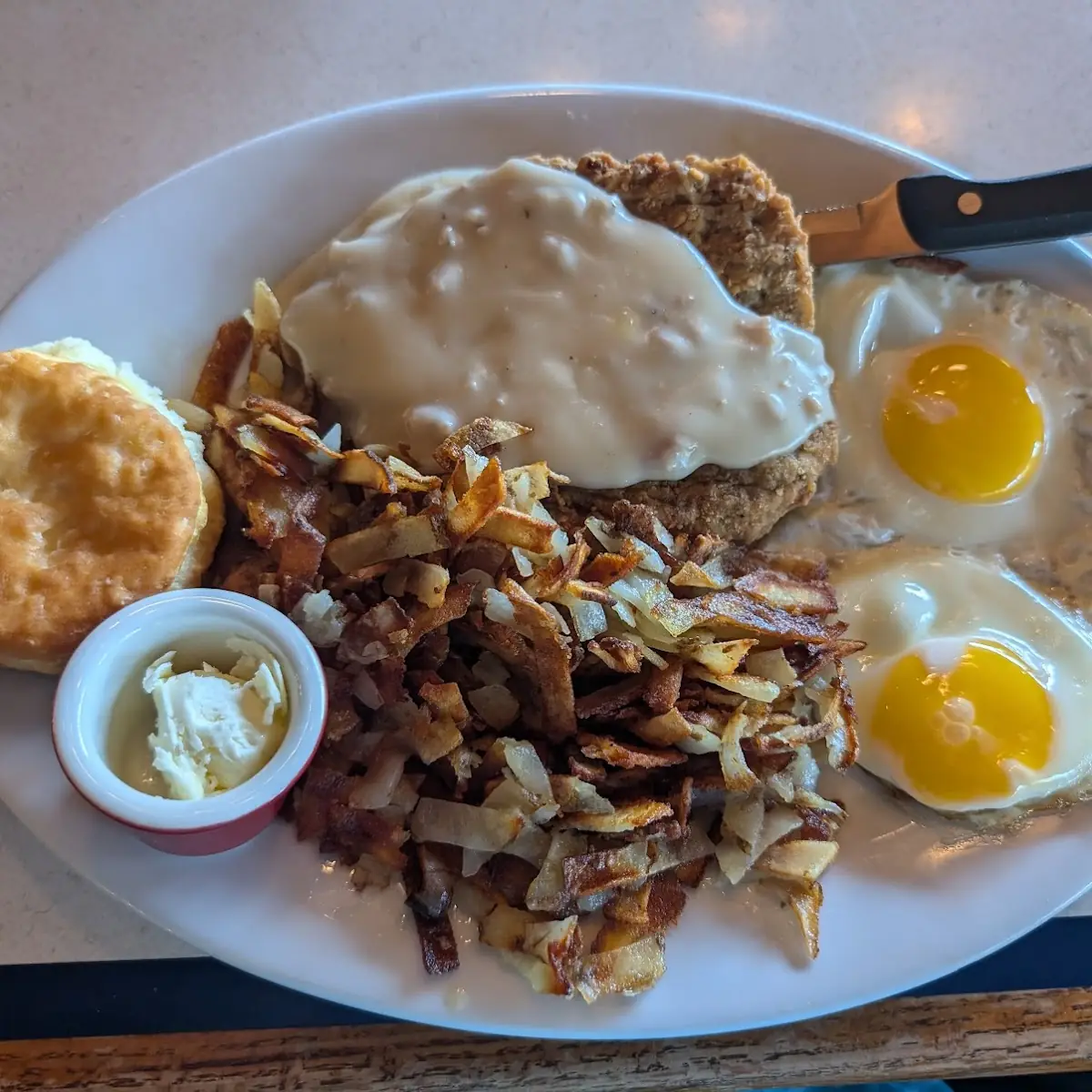 Chicken Fried Steak and Eggs