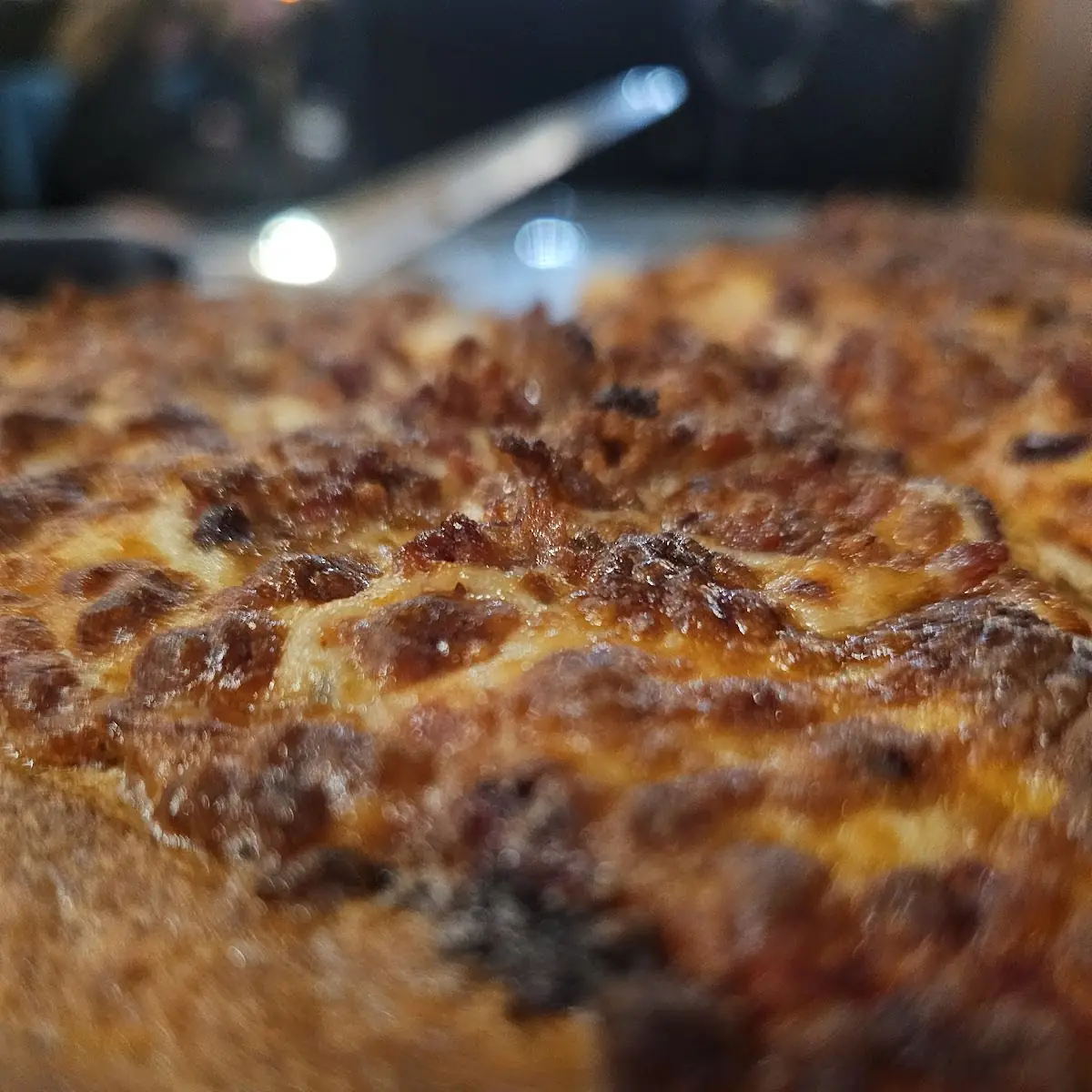Thin Crust Well Done Pizza