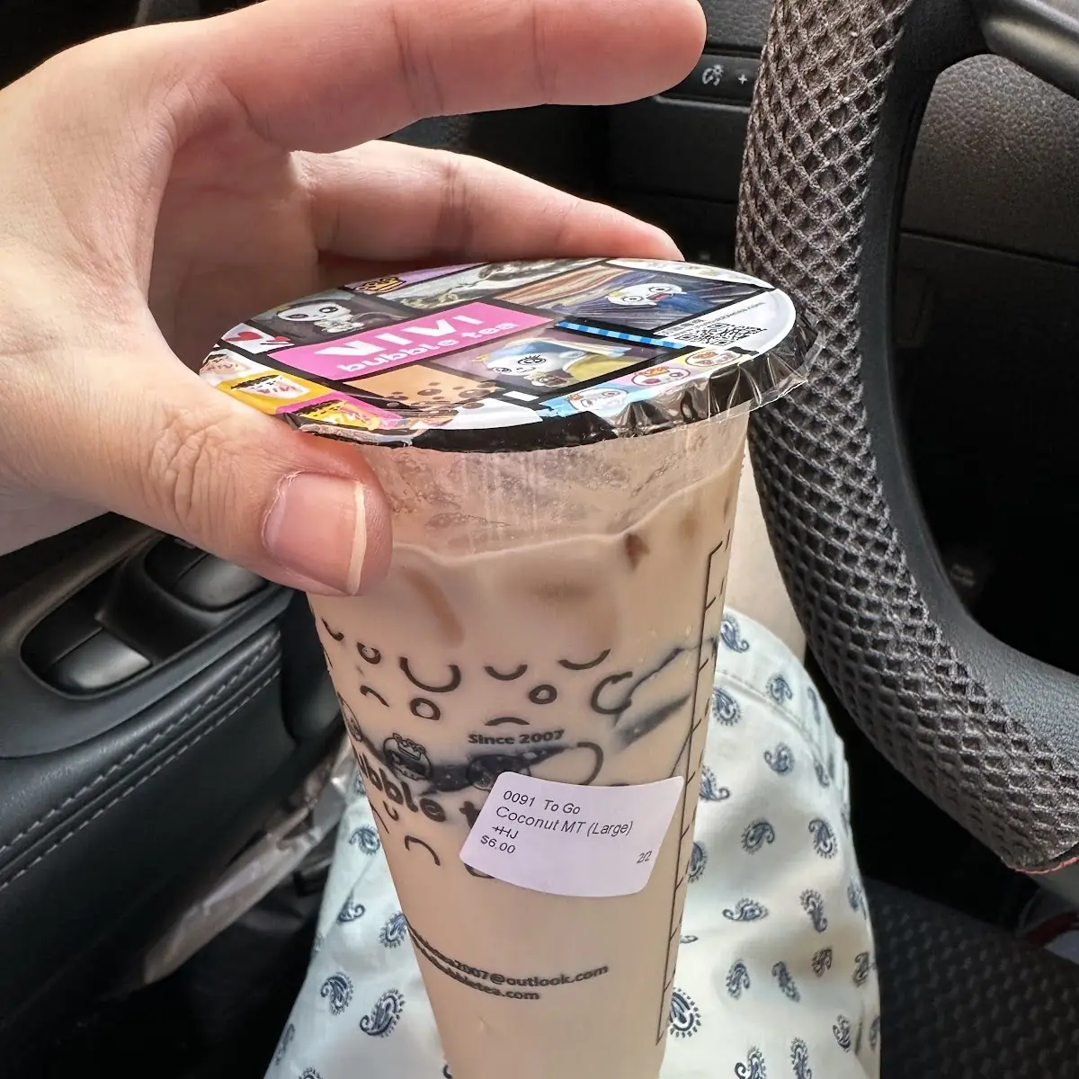 Coconut Milk Tea w Herbal Jelly