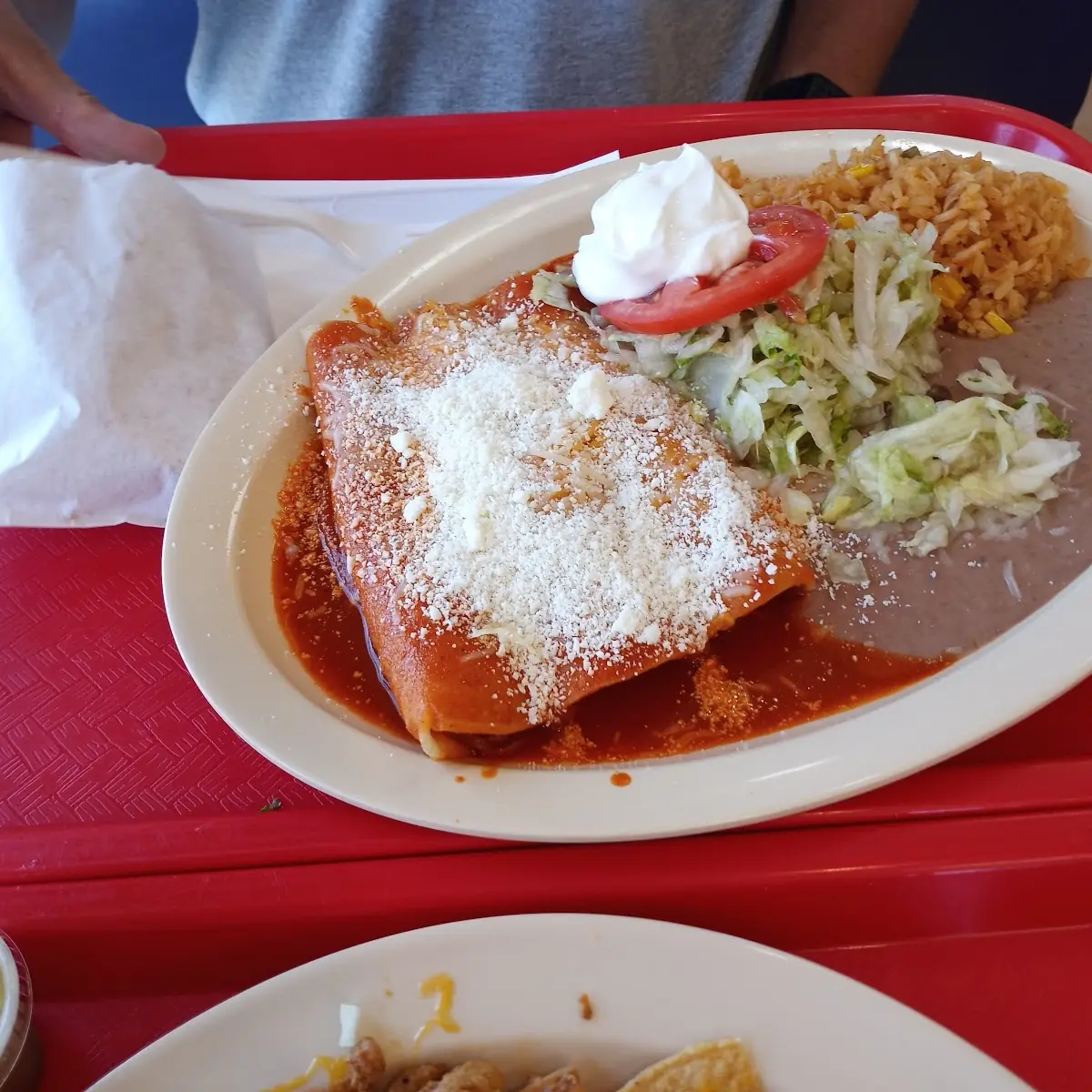 Chicken Enchilada Plate
