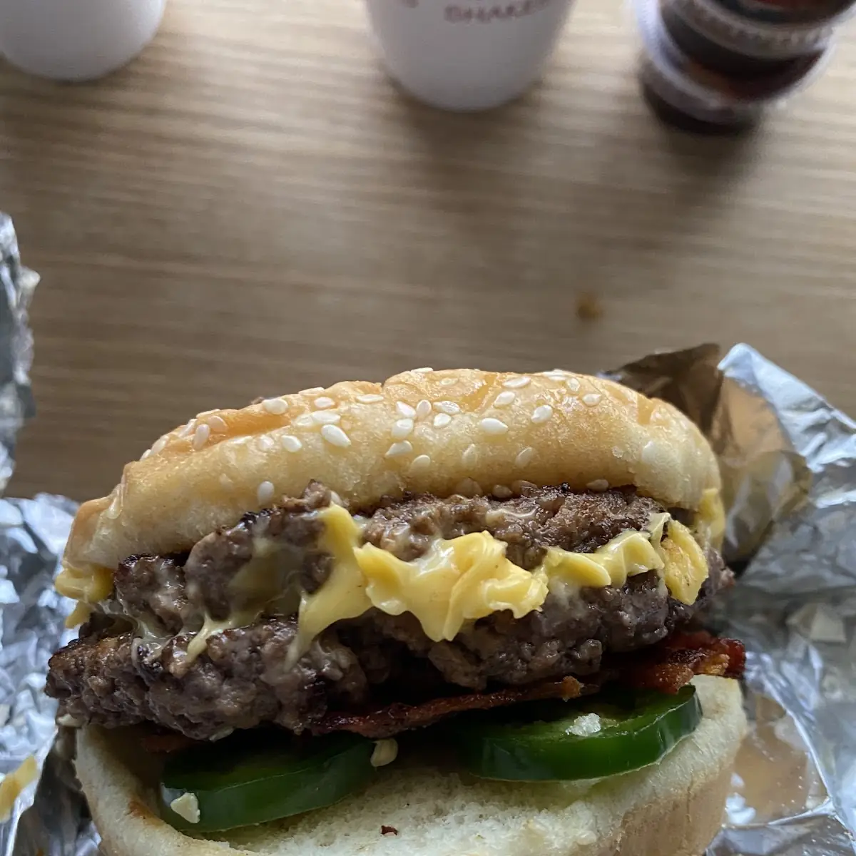 Double Cheese Burger with Bacon