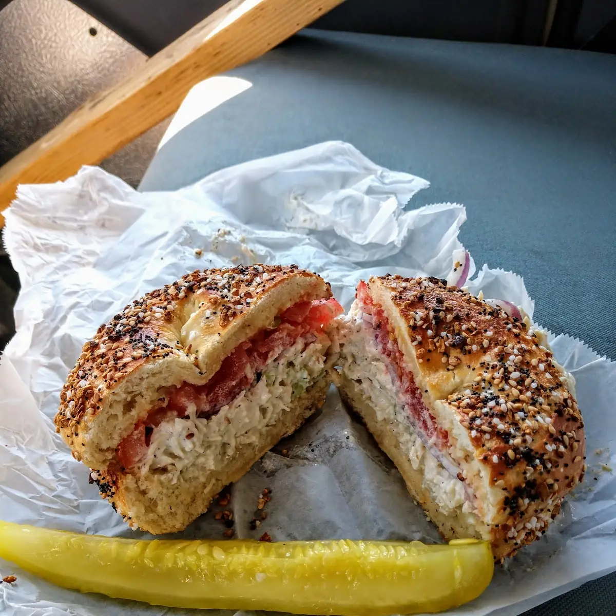 Everything Bagel with Chicken Salad