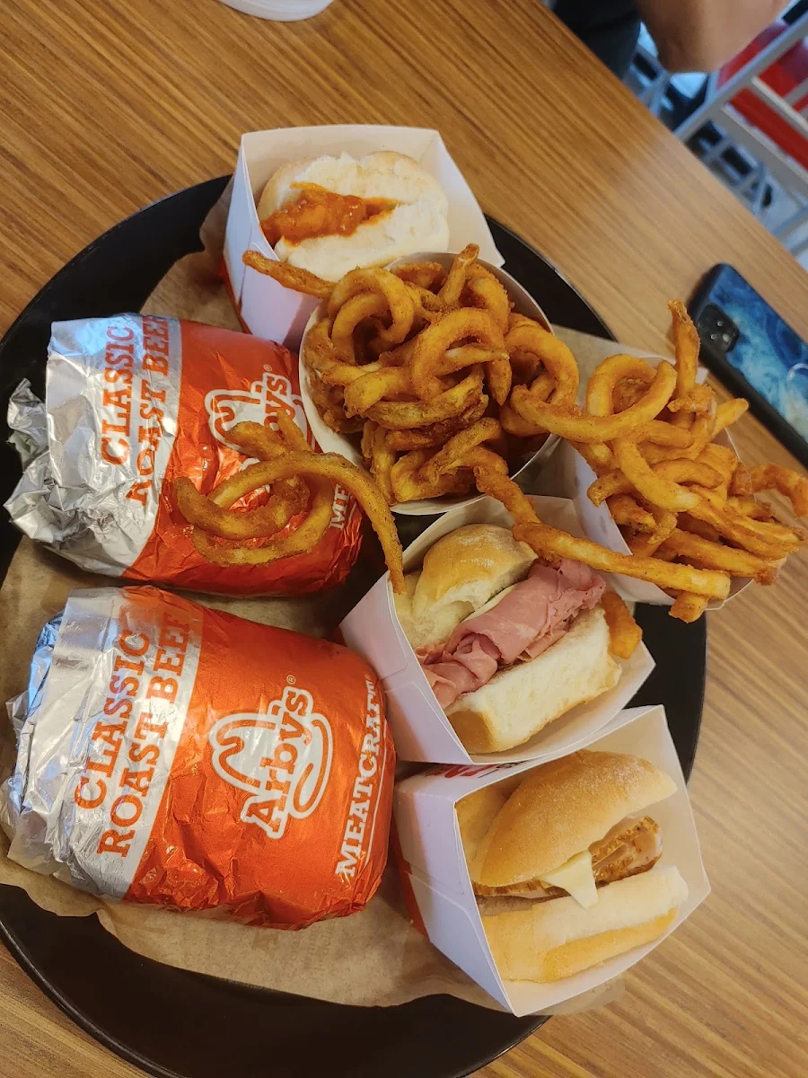 Curly Fries Classic Roast Beef Sandwich 3 Sliders