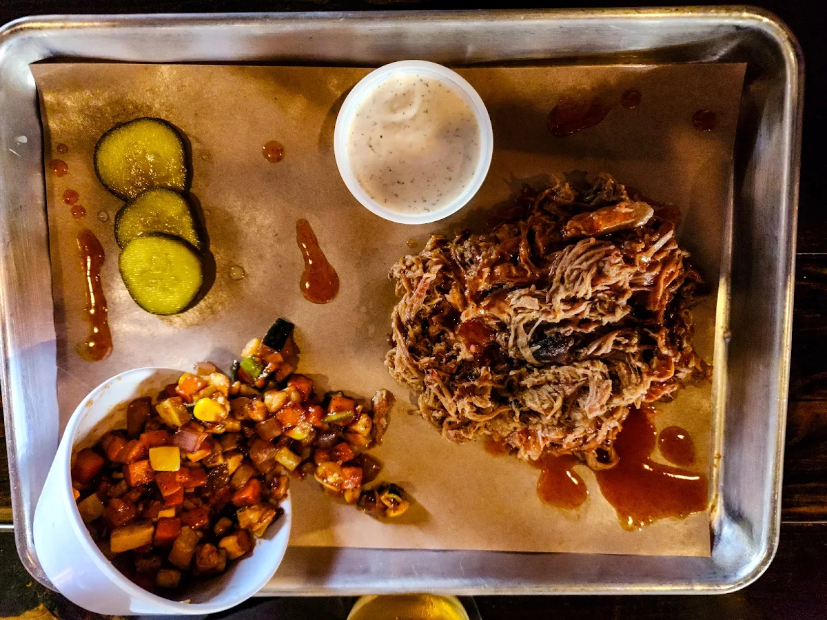 Pulled Pork and Smoked Vegetables