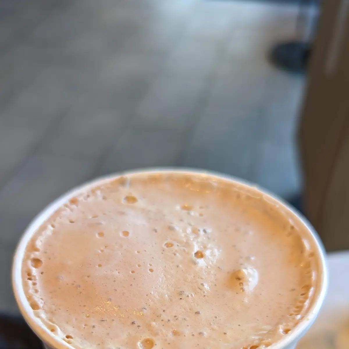 Chocolate Cold Foam over Coffee Latte