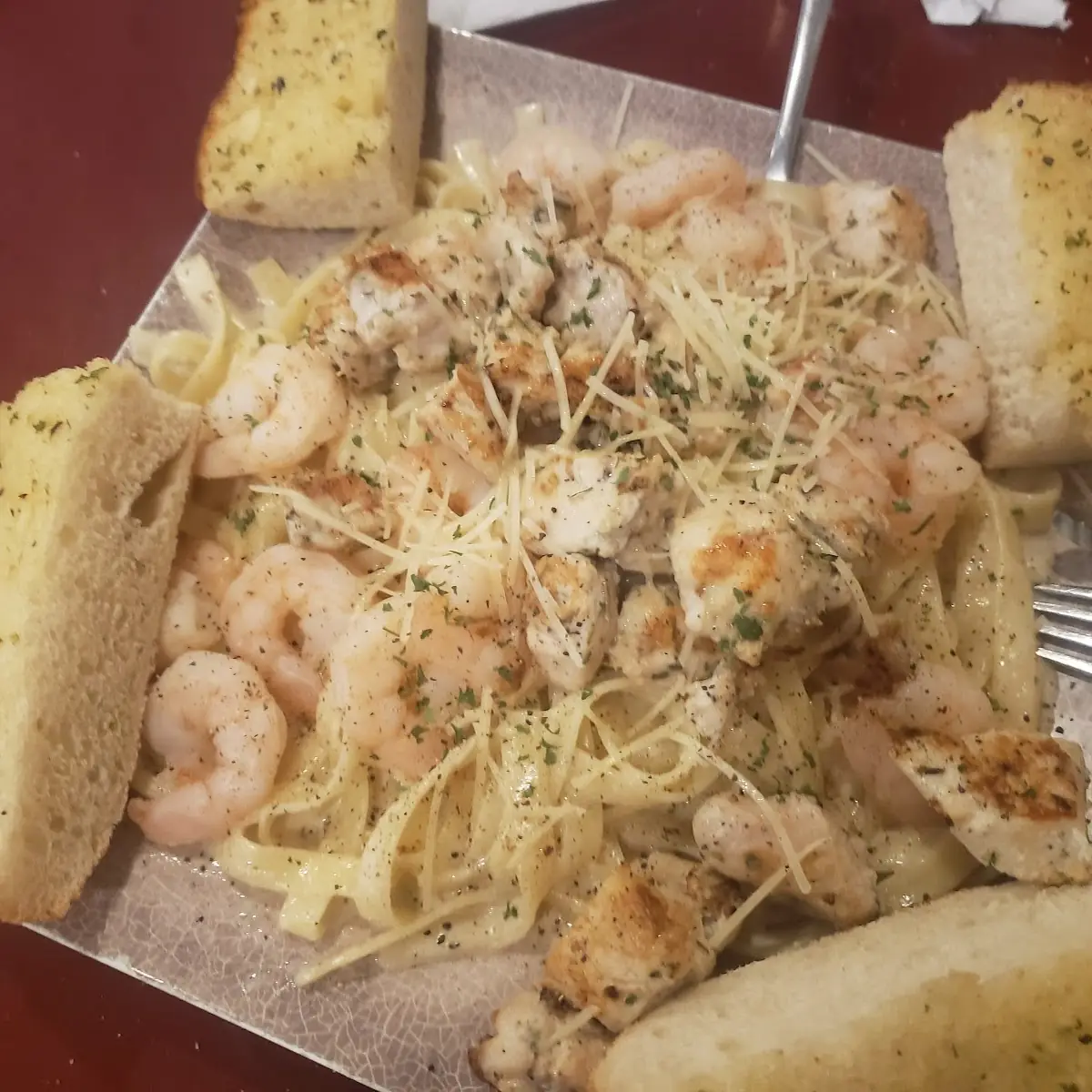 Chicken and Shrimp Alfredo